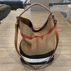 Burberry canvas bucket bag